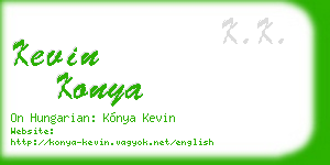 kevin konya business card